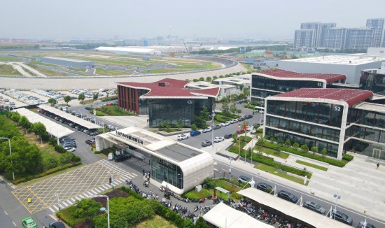 大眾汽車（安徽）有限公司外景（無人機(jī)照片，2024年6月7日攝）。 新華社記者郭晨攝