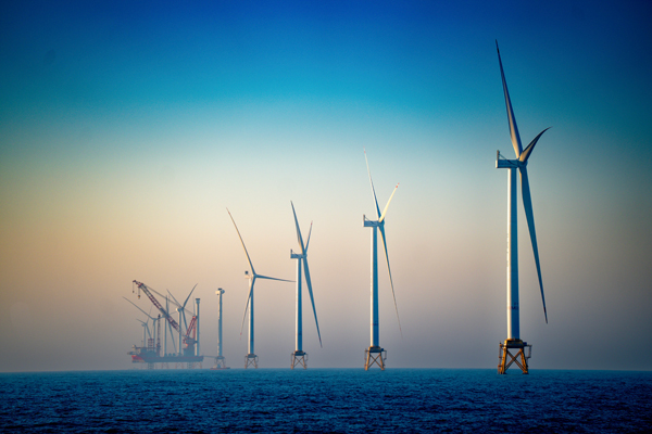 中廣核陽江帆石二100萬千瓦海上風(fēng)電項目正在建設(shè)。受訪者供圖