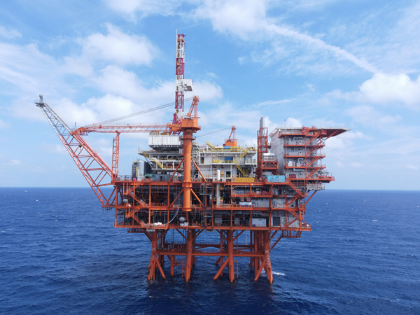 “太行7”燃氣輪機陸豐8-1平臺正式投用。受訪者供圖